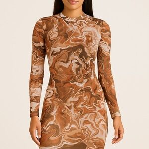 🌪️ BIJOU APPAREL SWIRL MESH DRESS | SIZE SMALL